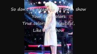 Amanda Fondell  True Colors Lyrics [upl. by Kcaz]