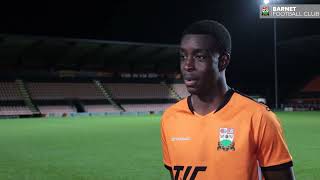 Olu Shobowale Reaction  Barnet FC 41 Boreham Wood  FA Youth Cup [upl. by Alisen]