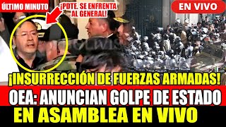 🔴ULTIMO MINUTO OEA ANUNCIAN quotINTENTO DE G0LPE DE ESTADOquot EN BOLIVIA EN ASAMBLEA EN VIVO [upl. by Sato904]