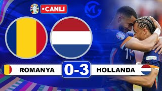 Romanya 03 Hollanda  Euro 2024 Son 16 Turu Maçı Canlı Yayın [upl. by Cynthla]