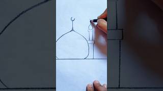 mosque drawing easy art drawing trending draw [upl. by Charity]