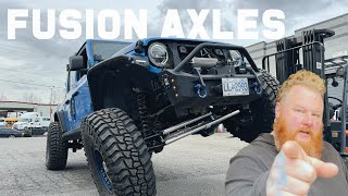 Fusion Elite Kingpin 60 Front and Elite 80 40Spline Full Float Rear Axles on a Jeep Gladiator [upl. by Rosinski]