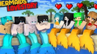 MERMAIDS CUTE LOVE STORY  CUTE AND HANDSOME MERMAIDS  MINECRAFT [upl. by Anceline]