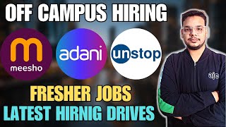 Latest OFF Campus Job Drives  2025  2024  2023 Batch Hiring  Fresher Jobs  New IT Hirings [upl. by Yllet]