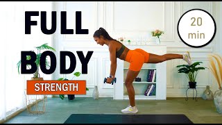 20 MIN KILLER STRENGTH Workout  With Weights  Home Workout with Dumbbells  Modern Fit Girl [upl. by Anelah]