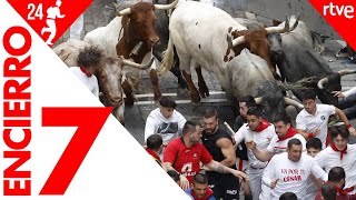 SÉPTIMO ENCIERRO de San Fermín 2024  Toros de José Escolar [upl. by Andres]