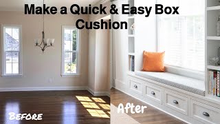 Easy DIY No Sew Bench Seat Cushion  Using a Staple Gun and Plywood or MDF Base 🪚⚒️ [upl. by Forcier]