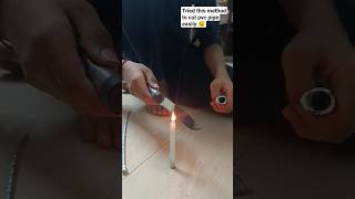 Cutting pvc pipe with heated knife pvc plastic cutting melting yt youtube viral trending [upl. by Anair]