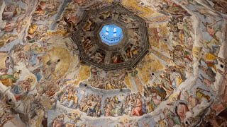 Climbing the Duomo  Frescoes amp View from Cupola 4K [upl. by Elleda530]