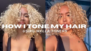 How I tone my hair using Wella t18 and t11 [upl. by Elleneg]