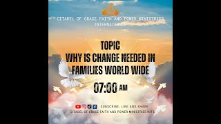 Topic Why is Change Needed in Families World Wide [upl. by Lednahc]