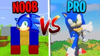 Minecraft NOOB vs PRO SONIC THE HEDGEHOG in Minecraft [upl. by Atiuqin656]