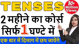 All Tenses in 1 Hour  Tense in English Grammar  Present tense Past tense and Future tense [upl. by Aseiram]