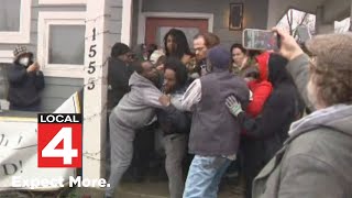 Tiny home eviction turns violent on Detroits west side [upl. by Gabi565]