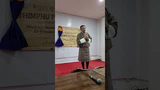 Jigme Drukpa sings for Bhutanese journalists at Thimphu Press Club [upl. by Eloise351]