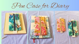 DIY Pen Case for Diary  Diary Pencil Holder Tutorial  5 Min Sewing Project [upl. by Ylenats]