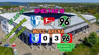 Spieltagsanalyse  1 FC Magdeburg 03 Hannover 96  Endlich Auswärts gewonnen [upl. by Erialb]