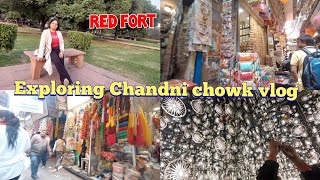 CHANDNI CHOWK DELHI VLOG SHOPPING PARATHE WALI GALI RED FORT NGVlogs [upl. by Anyrb191]