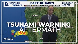 Clear conditions on Oregon Coast after tsunami warning lifted [upl. by Cire]