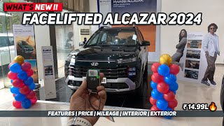 New Hyundai Alcazar Walkaround Review✅ Features  Price  Mileage  Interior  Exterior [upl. by Yelad]