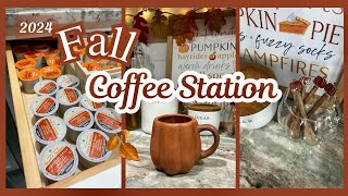 FALL 🍂 COFFEE STATION 🍂  FALL DIY  DECORATE WITH ME [upl. by Yrahca696]