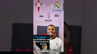 KYLIAN MBAPPE VINICIUS JUNIOR SCORES TO HELP MADRID WIN CELTA VIGO laliga realmadrid football [upl. by Esinev272]