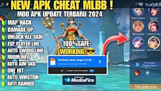 CHEAT Ml TERBARU 2024  MOD UNLOCK ALL SKIN MOBILE LEGENDS  ANTI BANNED NO PASSWORD [upl. by Llenyt864]