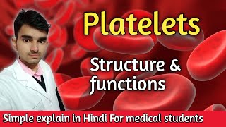 Blood platelets in Hindi lecture  Platelets functions in Hindi [upl. by Rehctaht]