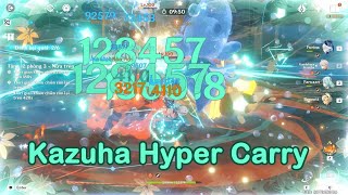 Kazuha C6 Hyper Carry Showcase 42 Abyss  Genshin Impact [upl. by Royal720]