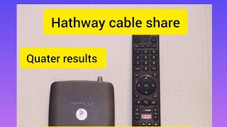 Hathway Cable Share latest newshathwaycable HATHWAY CABLE Q2 results [upl. by Adnawat]