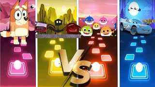 Bluey 🆚 Bus Eater 🆚 Baby Shark 🆚 Mcqueen 🎶 Who Is Best [upl. by Yearwood]