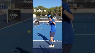 Before vs After ⏩ Slice backhand transformation tennis tenniscoach tennistips [upl. by Halika]