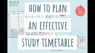 How To Make An EFFECTIVE STUDY TIMETABLE  Revision Timetable  Productivity [upl. by Edmunda]