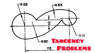 TANGENCY PROBLEMS in  Technical drawing  Engineering drawing [upl. by Tj]