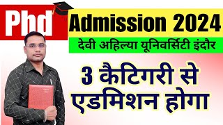 DAVV Phd Admission Notice 2024  Phd Admission 2024 [upl. by Averil]