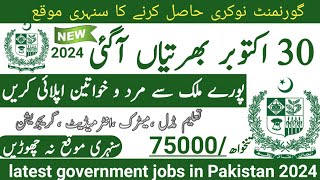 Latest government October jobs 2024 ۔ New jobs 2024 in pakistan۔Latest jobs in Pakistan 2024 today [upl. by Acirretahs]