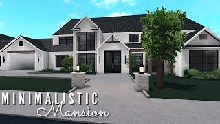 Bloxburg Minimalistic Mansion House Build Roblox Realistic Build [upl. by Katleen163]