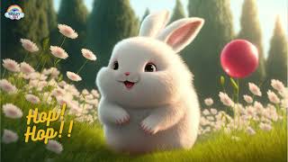 White Little Bunny Song  Hop Hop Song  Kids song [upl. by Lertnom327]