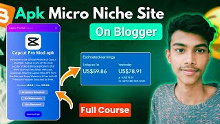 500 Month 🔥✅ Single Page Apk Micro Niche Site On Blogger Full course  International Micro Niche [upl. by Toh]