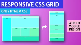 Responsive CSS Grid Tutorial [upl. by Bierman663]