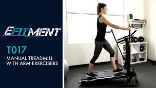 EFITMENT T017 Adjustable Incline Manual Treadmill with Arm Exercisers [upl. by Oiram]