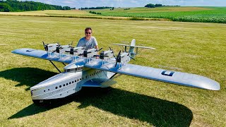 Amazing Huge 60kg Lufthansa Dornier DOX Flying Boat 110 RC Model with 12x 10ccm OS Engine [upl. by Geilich]