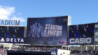 New York Yankees 2015 Starting Lineups vs Boston Red Sox [upl. by Netsud]