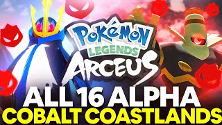 ALL 16 ALPHA Pokemon in Cobalt Coastlands  Pokemon Legends Arceus [upl. by Lozano]