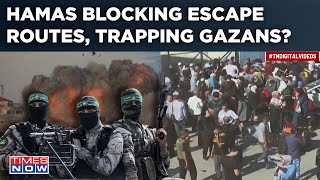 Hamas Blocking Evacuation Routes In Gaza Strip To Use Gazans As Human ShieldsIsrael Releases Video [upl. by Vastah]