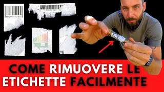 come rimuovere le etichette adesive [upl. by Yasmeen472]