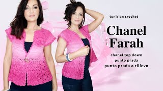 TUTORIAL Giacca Chanel quotFarahquot uncinetto tunisino [upl. by Arrahs843]