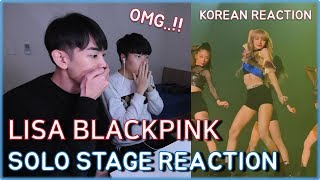 BITHAI LISA Blackpink solo stage  Concert in Bangkok Thailand 2019  BLACKPINK REACTION [upl. by Raynor414]