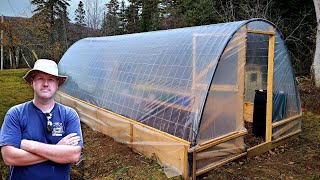 DIY Cattle Panel Greenhouse Build One Person [upl. by Dnalyar]