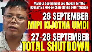 LOCAL  26 SepMass Rally  2728 Sep Total Shutdown Sadar Hills Kangpokpi District Sunga Umdi [upl. by Haidabez87]